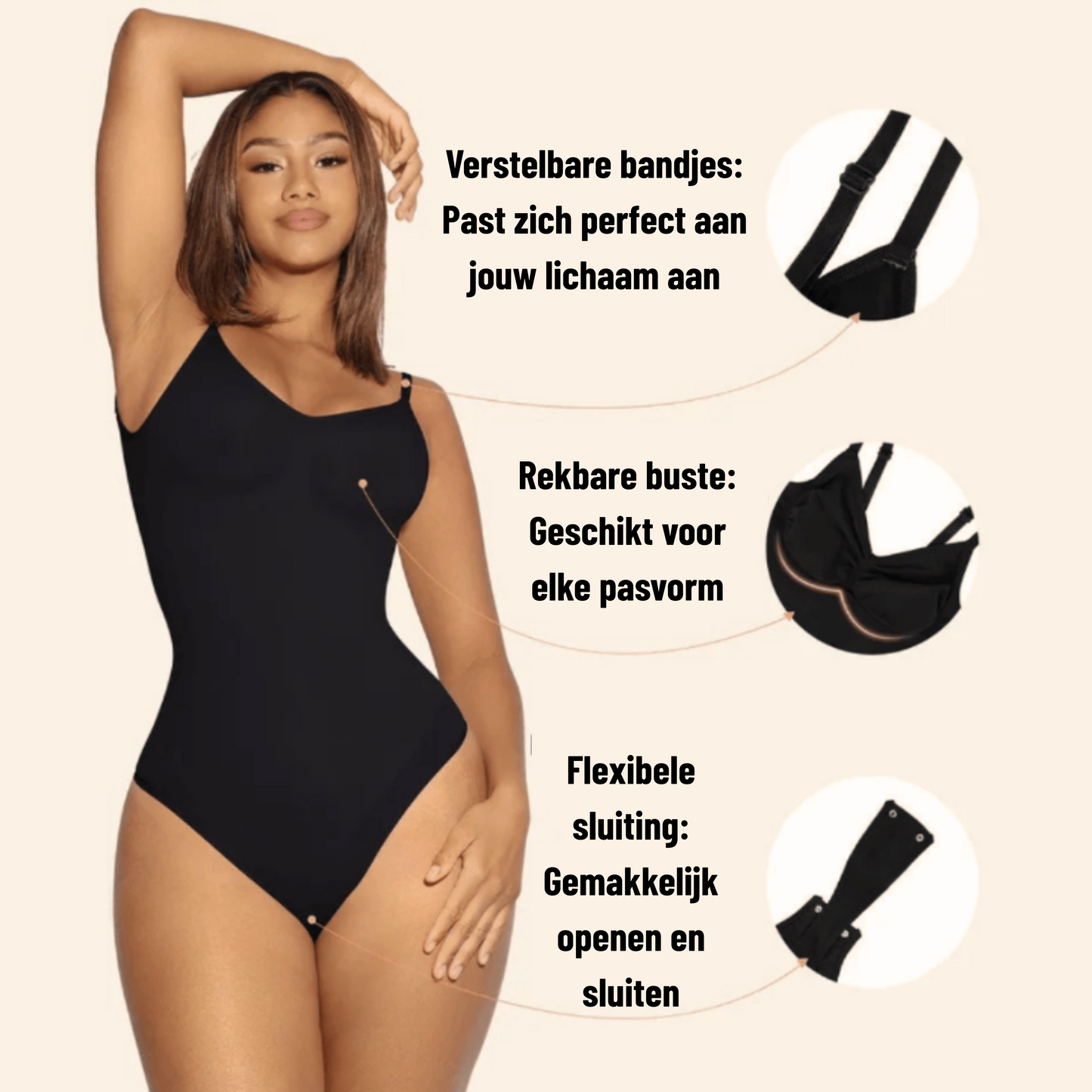 Sculptura™ | Corrigerende Bodysuit met Lange Mouwen