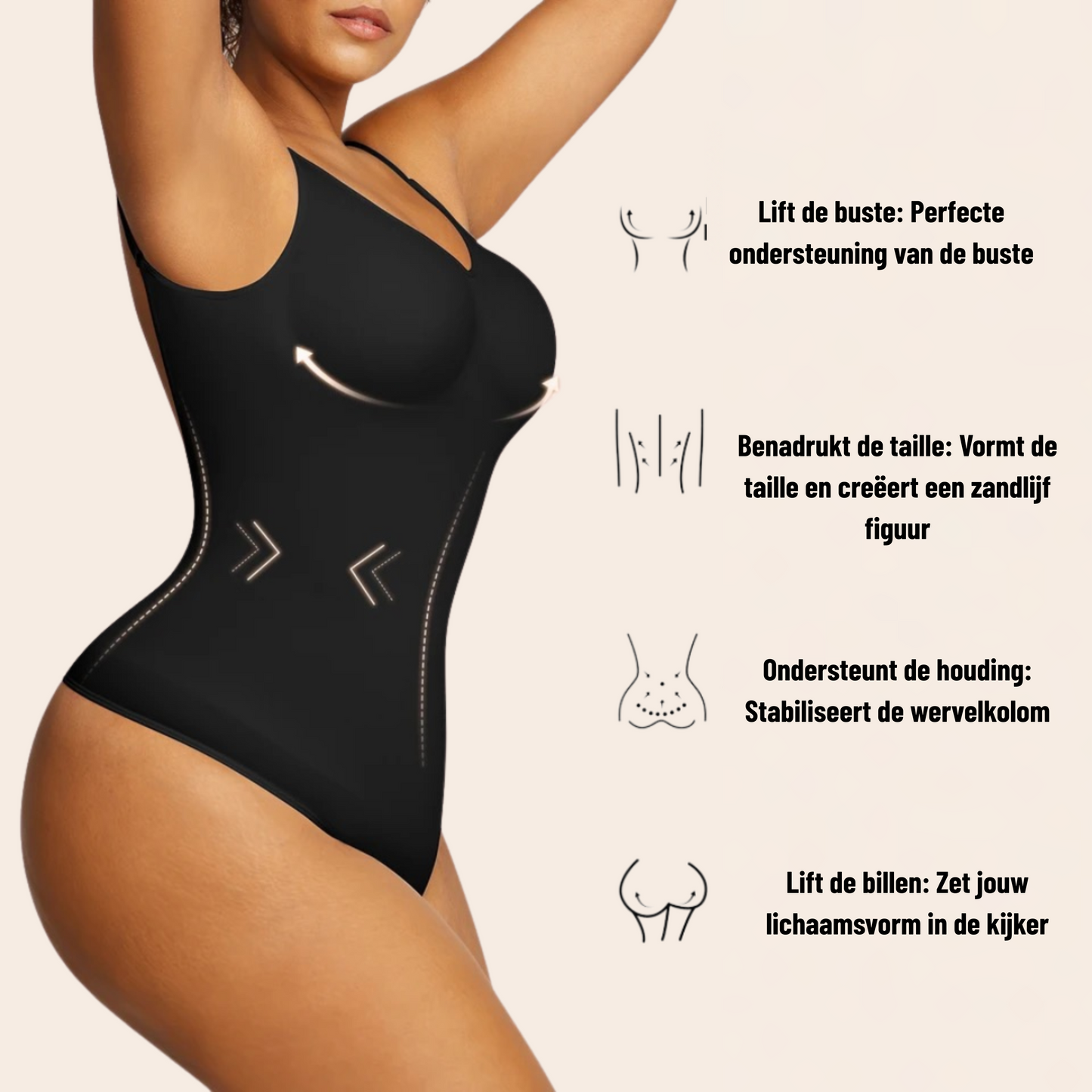 Sculptura™ | Corrigerende Bodysuit met Lange Mouwen