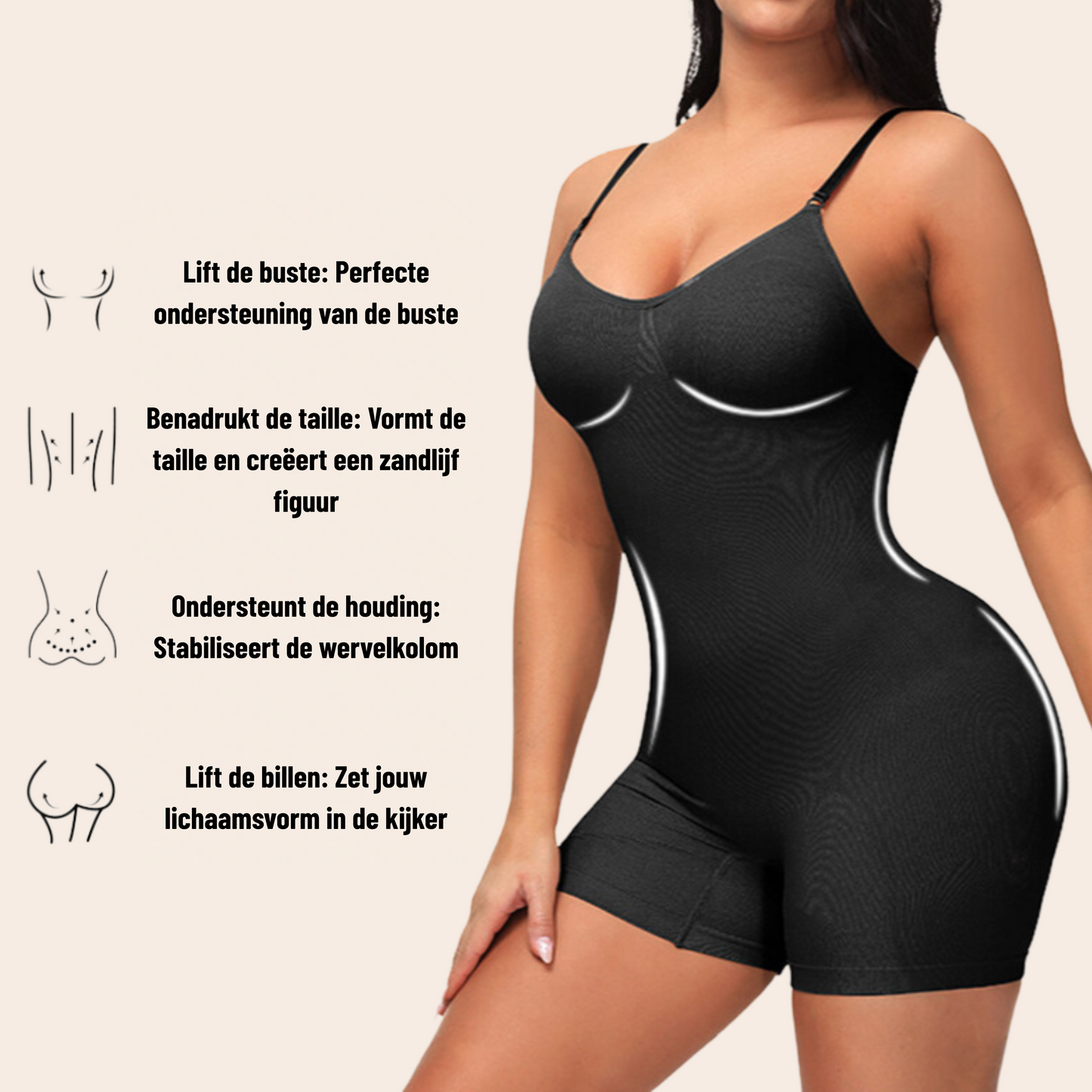Stralend Silhouet Bodysuit