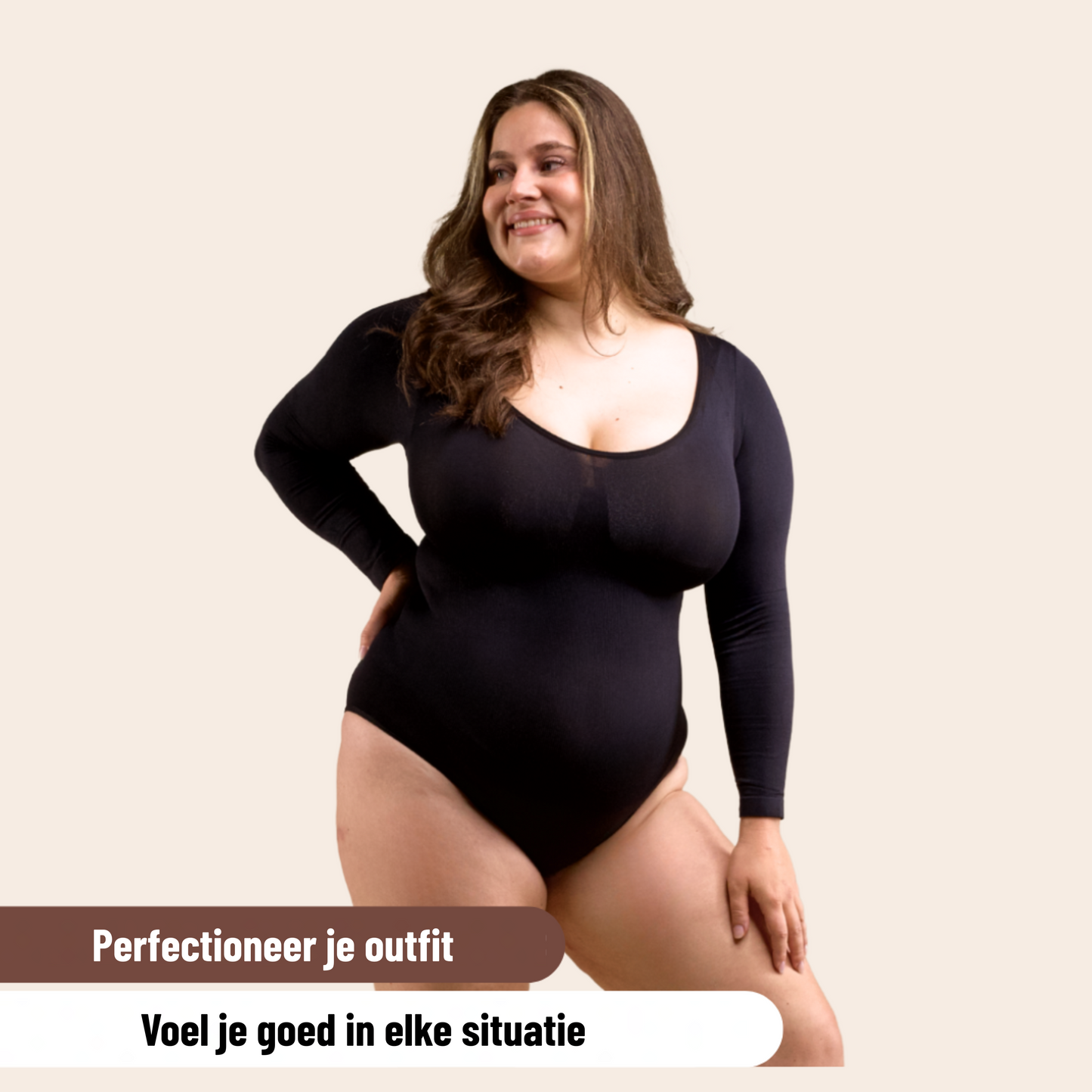 Sculptura™ | Corrigerende Bodysuit met Lange Mouwen