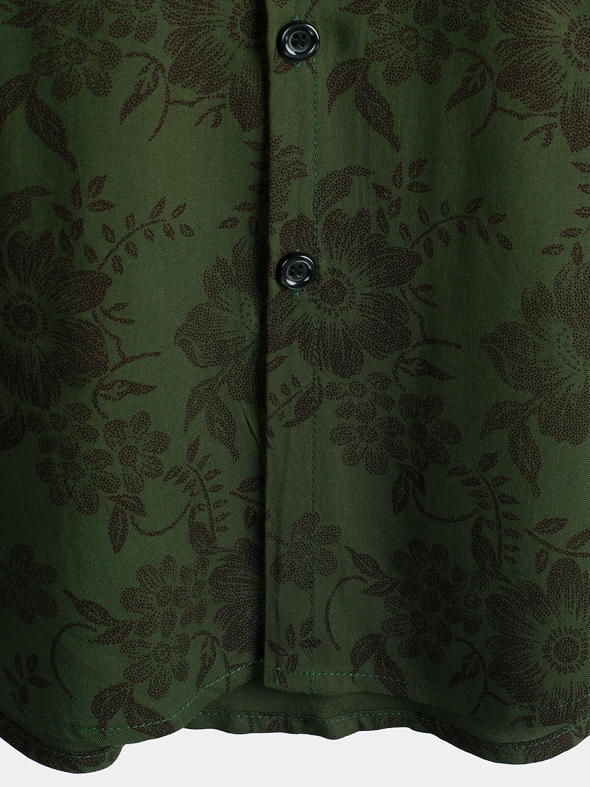 Heren Retro Zomerbloemen Overhemd