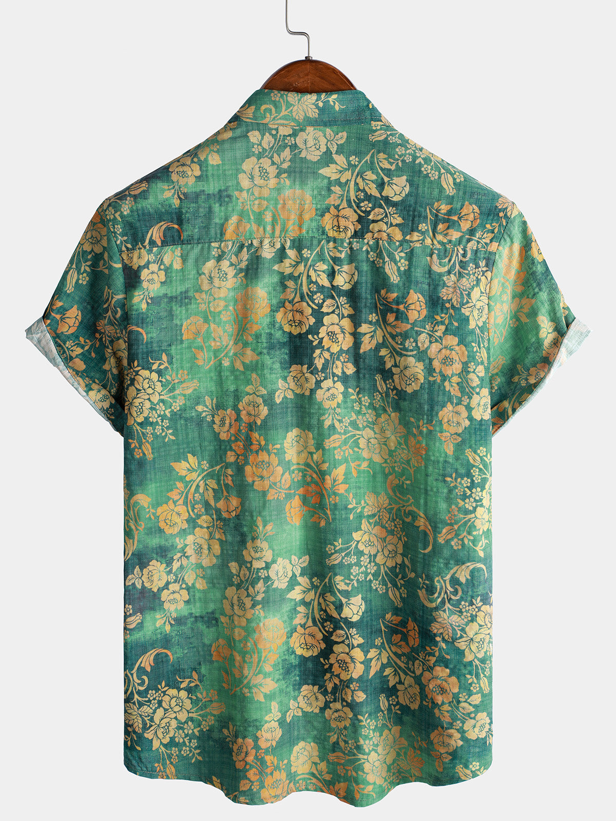 Groen Bloemen Overhemd