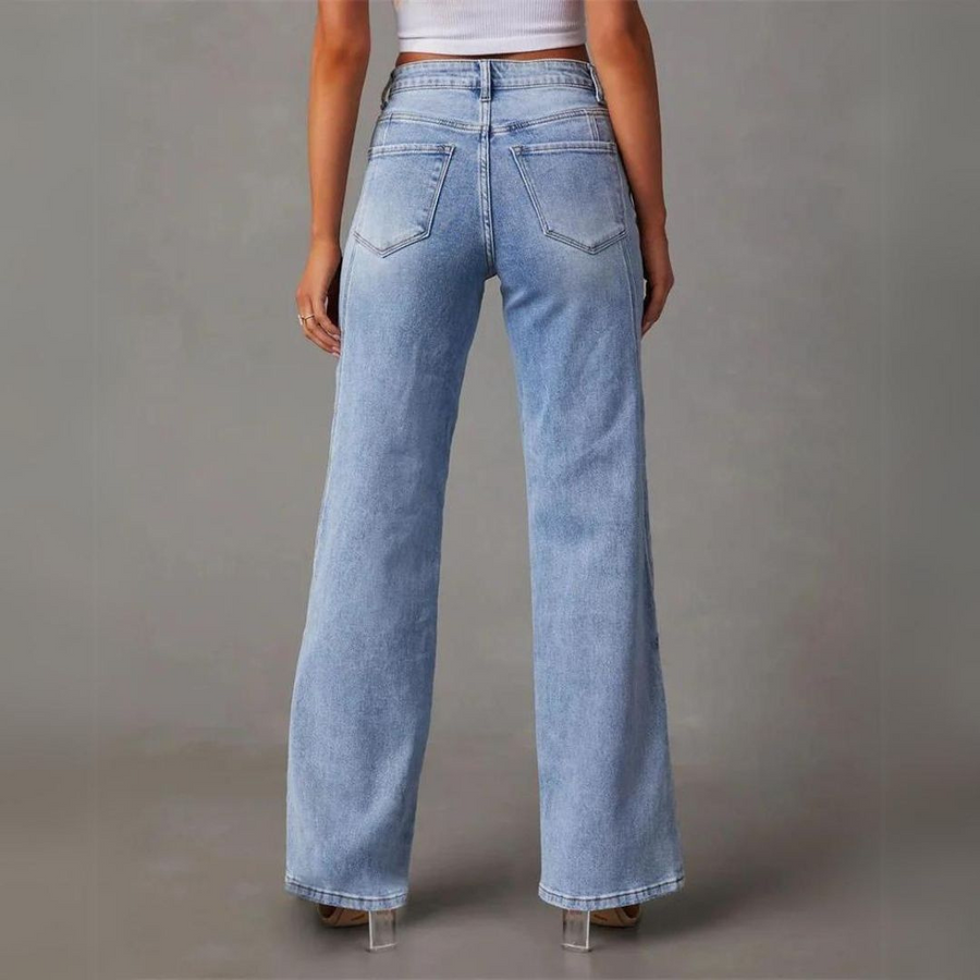 QUINTINA - Brede Jeans met Hoge Taille