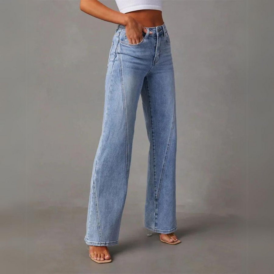 QUINTINA - Brede Jeans met Hoge Taille