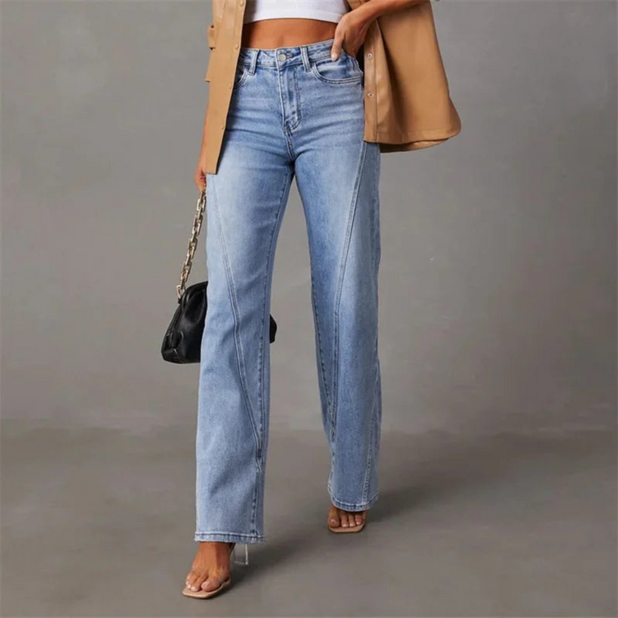 QUINTINA - Brede Jeans met Hoge Taille