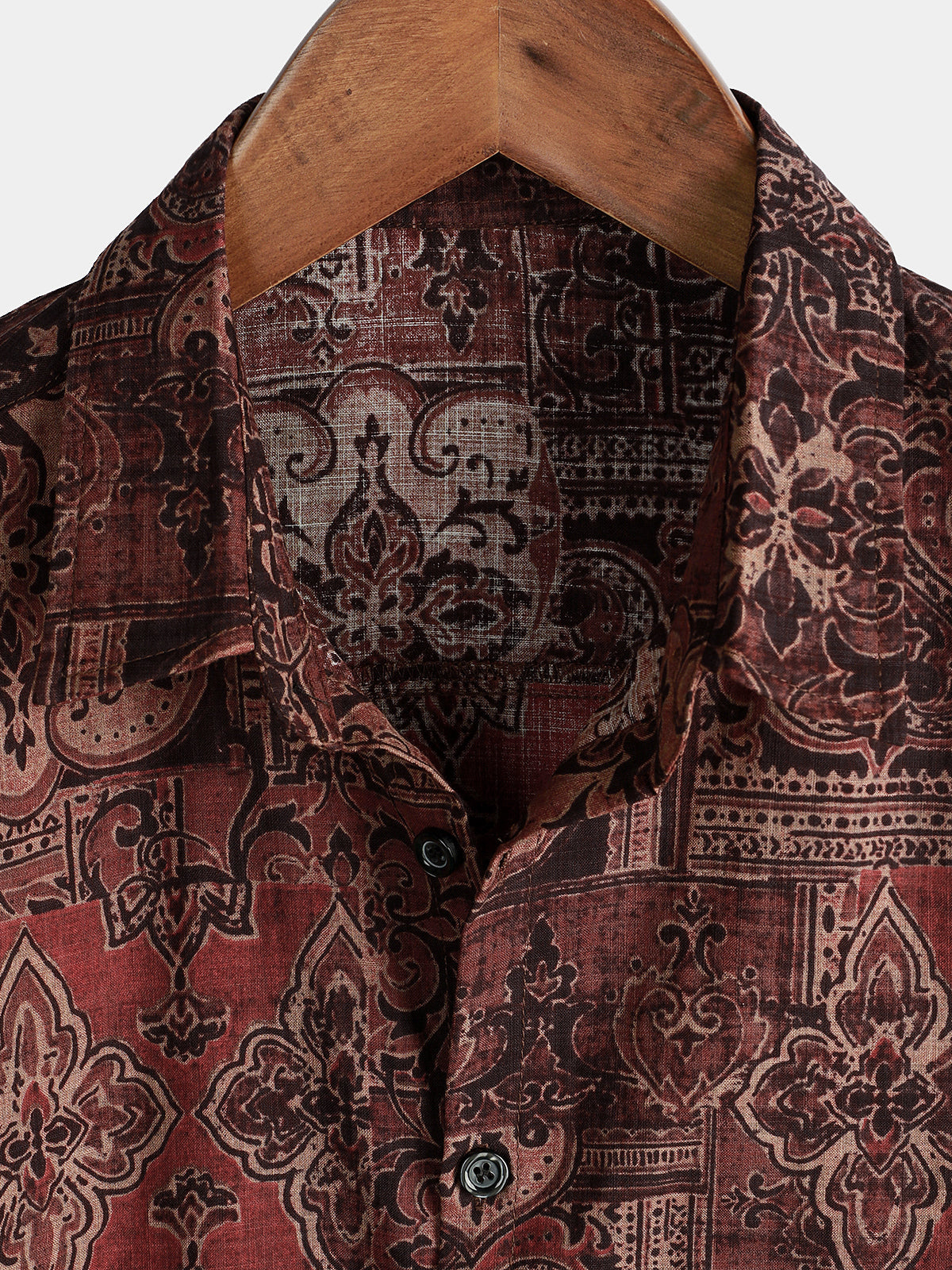 Heren Retro Zomer Paisley Overhemd