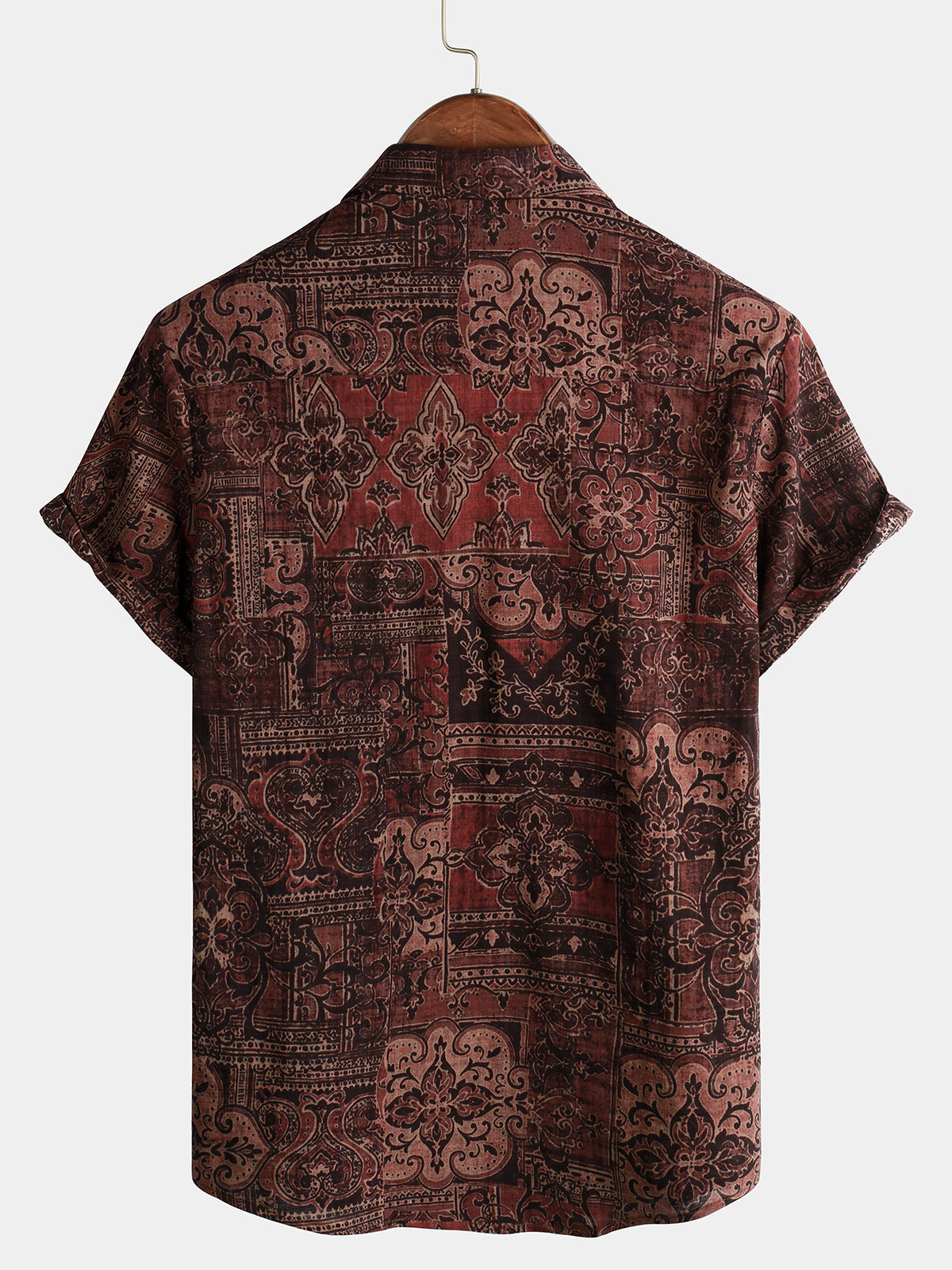 Heren Retro Zomer Paisley Overhemd