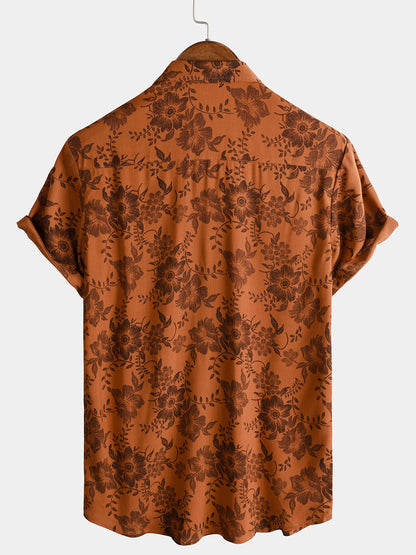 Retro Bloemen Overhemd