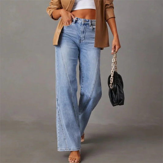 QUINTINA - Brede Jeans met Hoge Taille